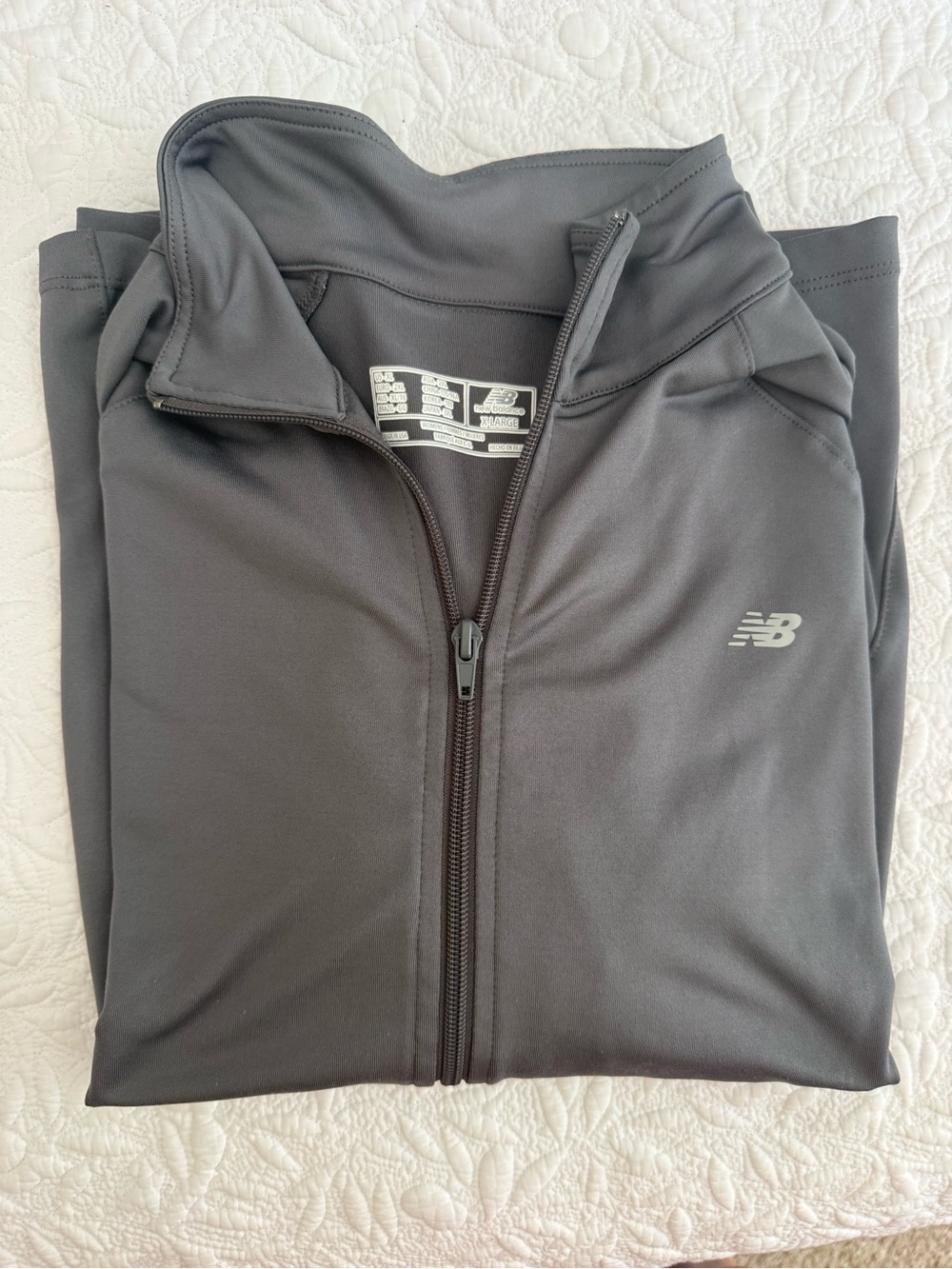 New Balance Charcoal Gray Full-Zip Women's Varsity Jacket
